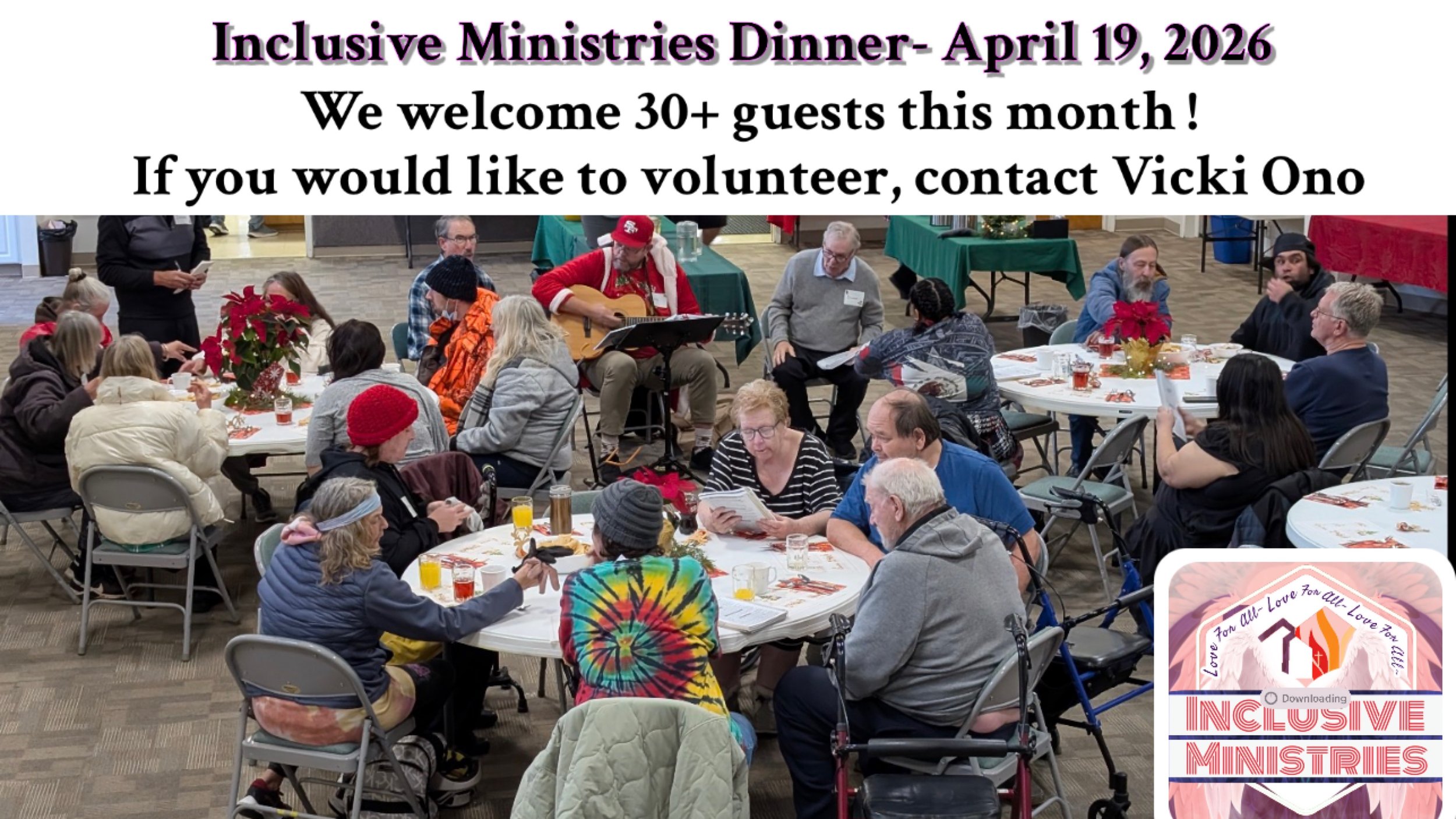 Inclusive Ministries Sing-a-long & Dinner