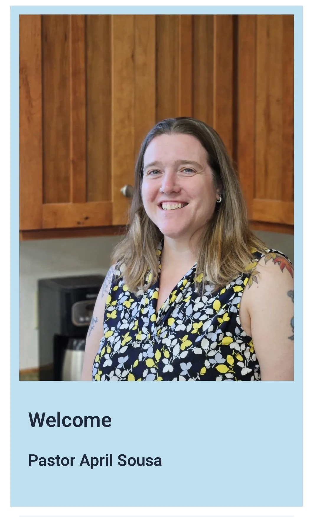 Welcome Pastor April Sousa