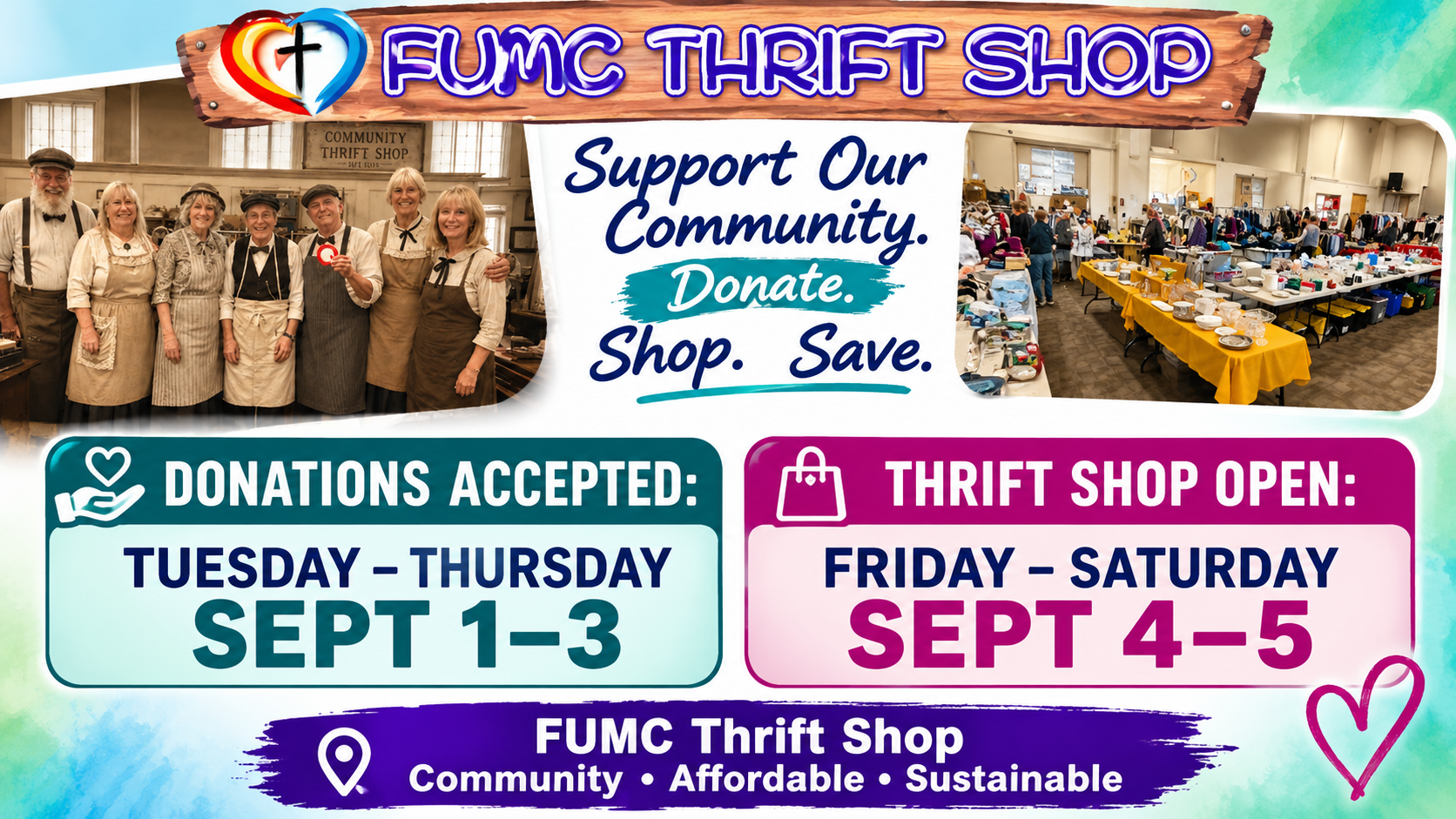 Thrift Shop is Back Sept 4/5th 2026