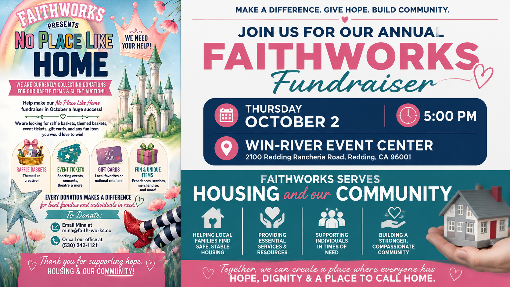 Faithworks Fundraiser: " No Place Like Home"