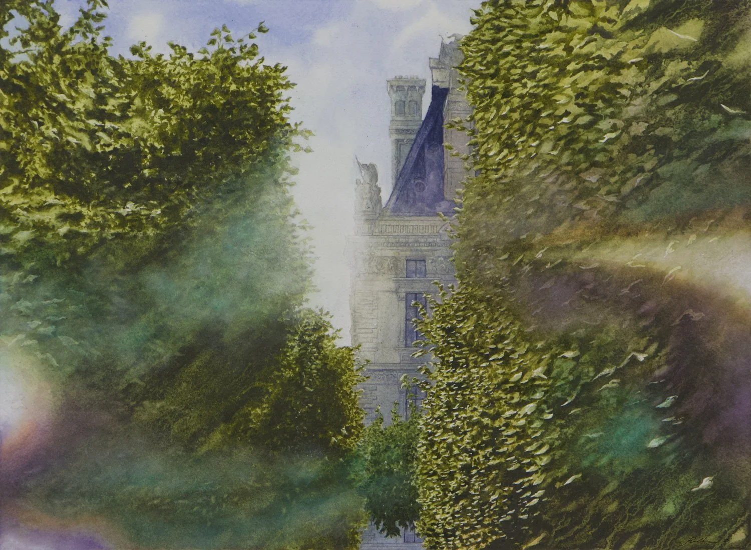 'Rhythmic Emergence', watercolor on Arches cold press paper, 16x12" unframed, 2023 - available