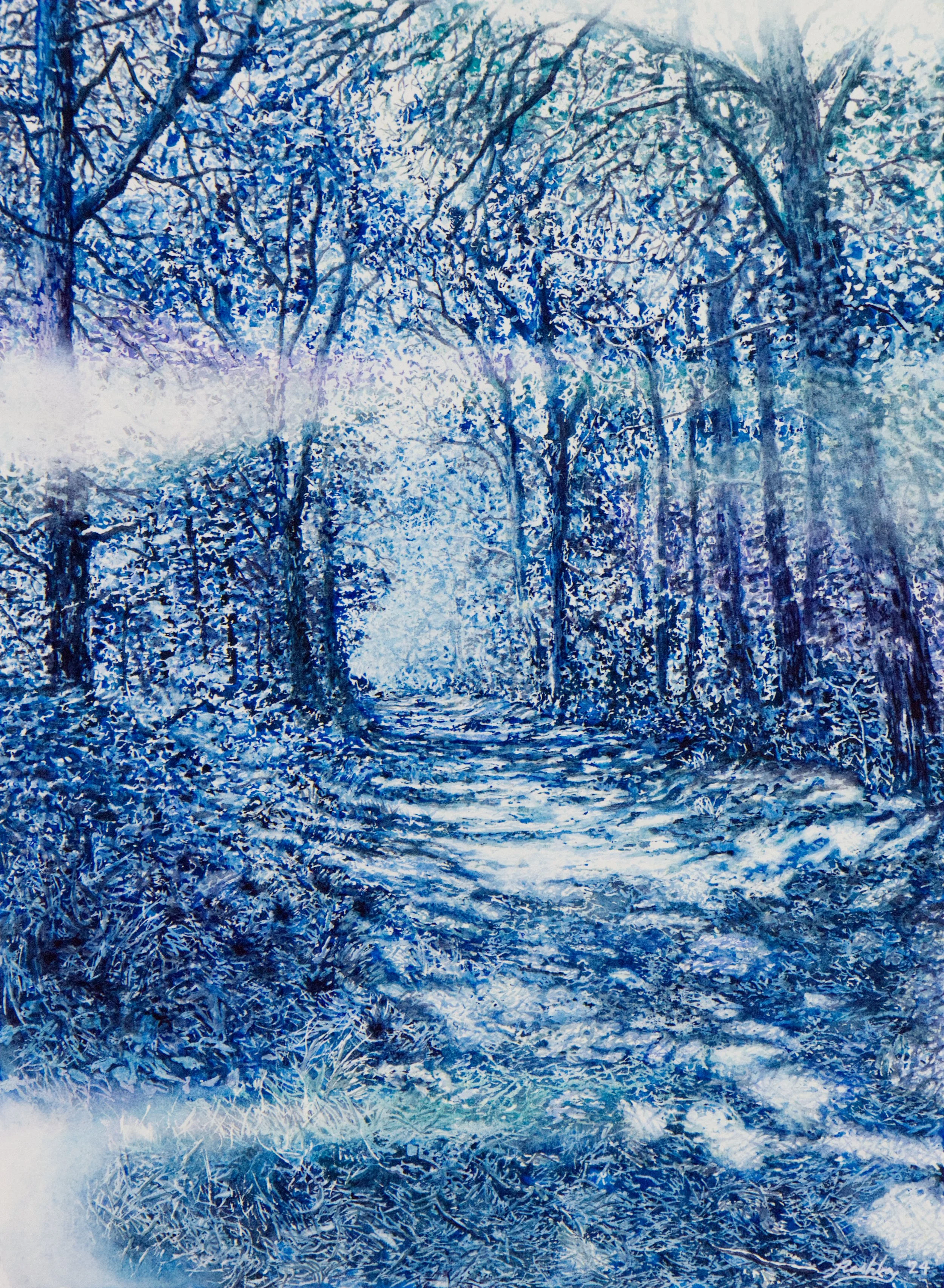 'Ancient Cradle', watercolor on Arches cold press paper, 12x16" unframed, 2024 - available