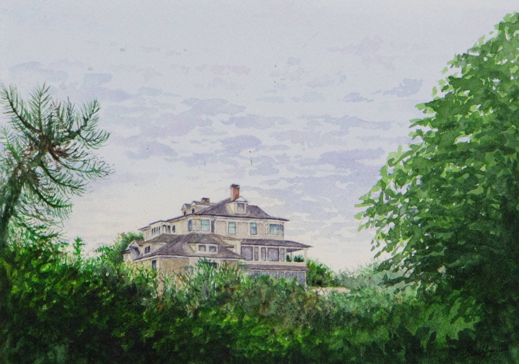 'Closed Clearing', watercolor on Arches cold press paper, 11 3/4” x 8 1/4” unframed, 2022 - available