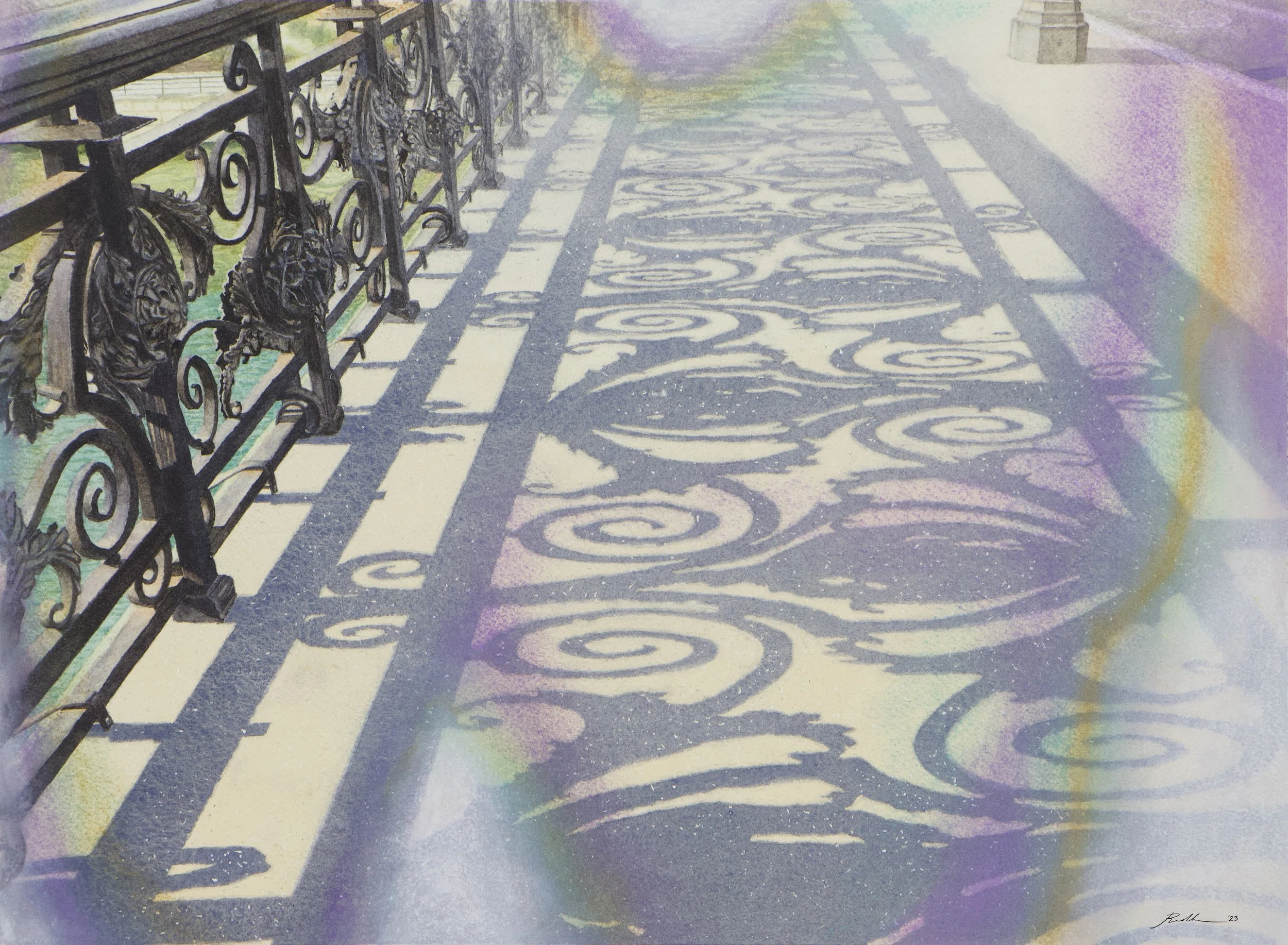 'Forged Downpour', watercolor on Arches cold press paper, 16x12" unframed, 2023 - SOLD