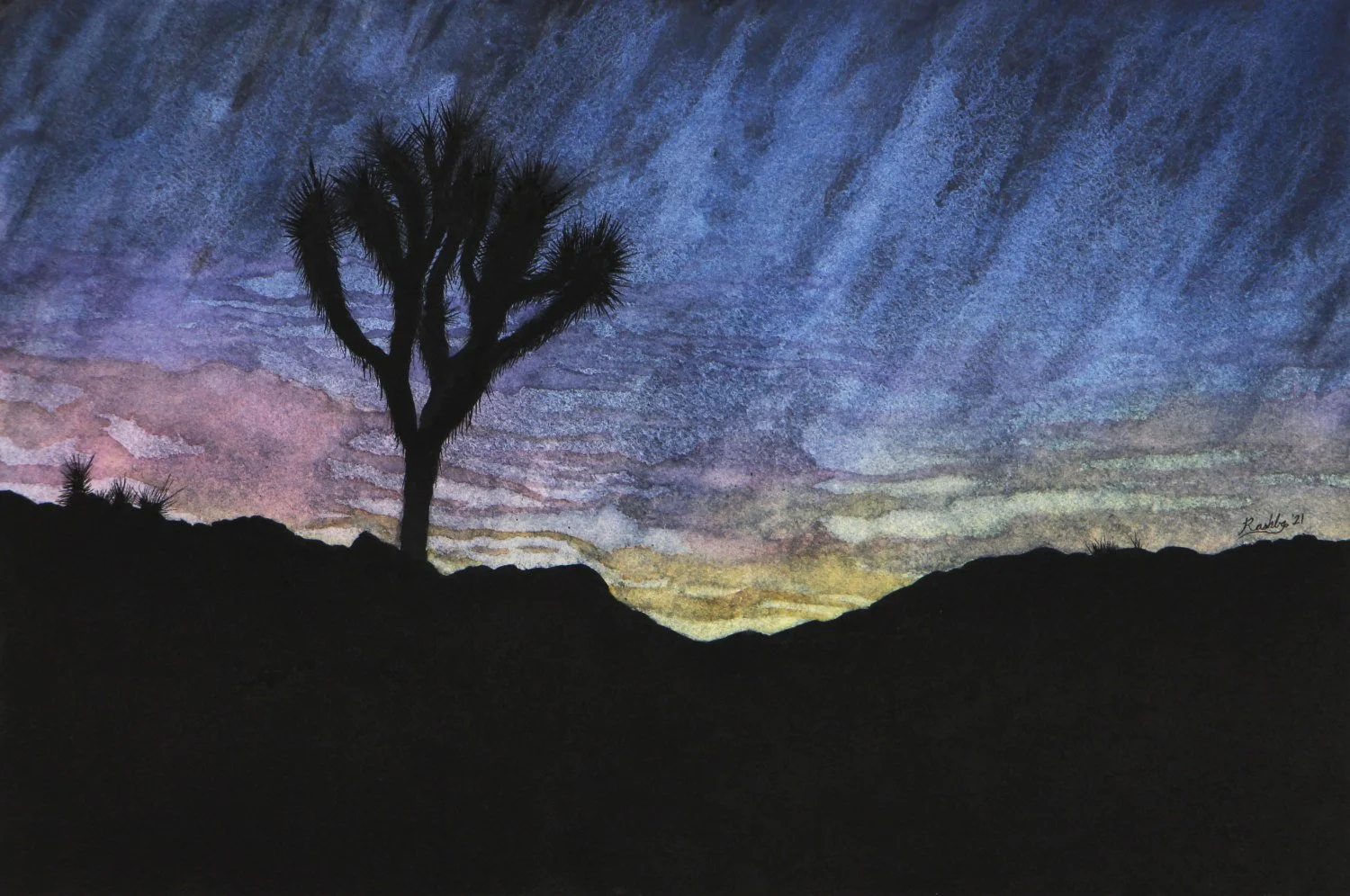 'Hidden Vision', watercolor on Arches cold press paper, 18 1/2” x 12 3/4” unframed, 2021 - available