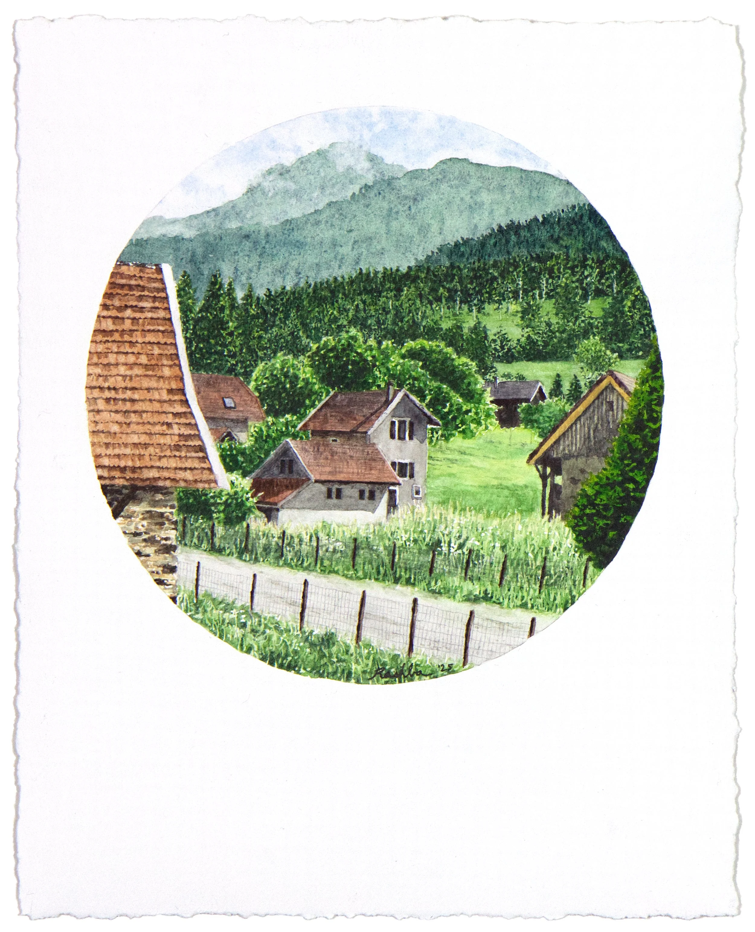 'When We Dream Of More', watercolor on deckled edge watercolor paper, 8x10" unframed, 2024 - available