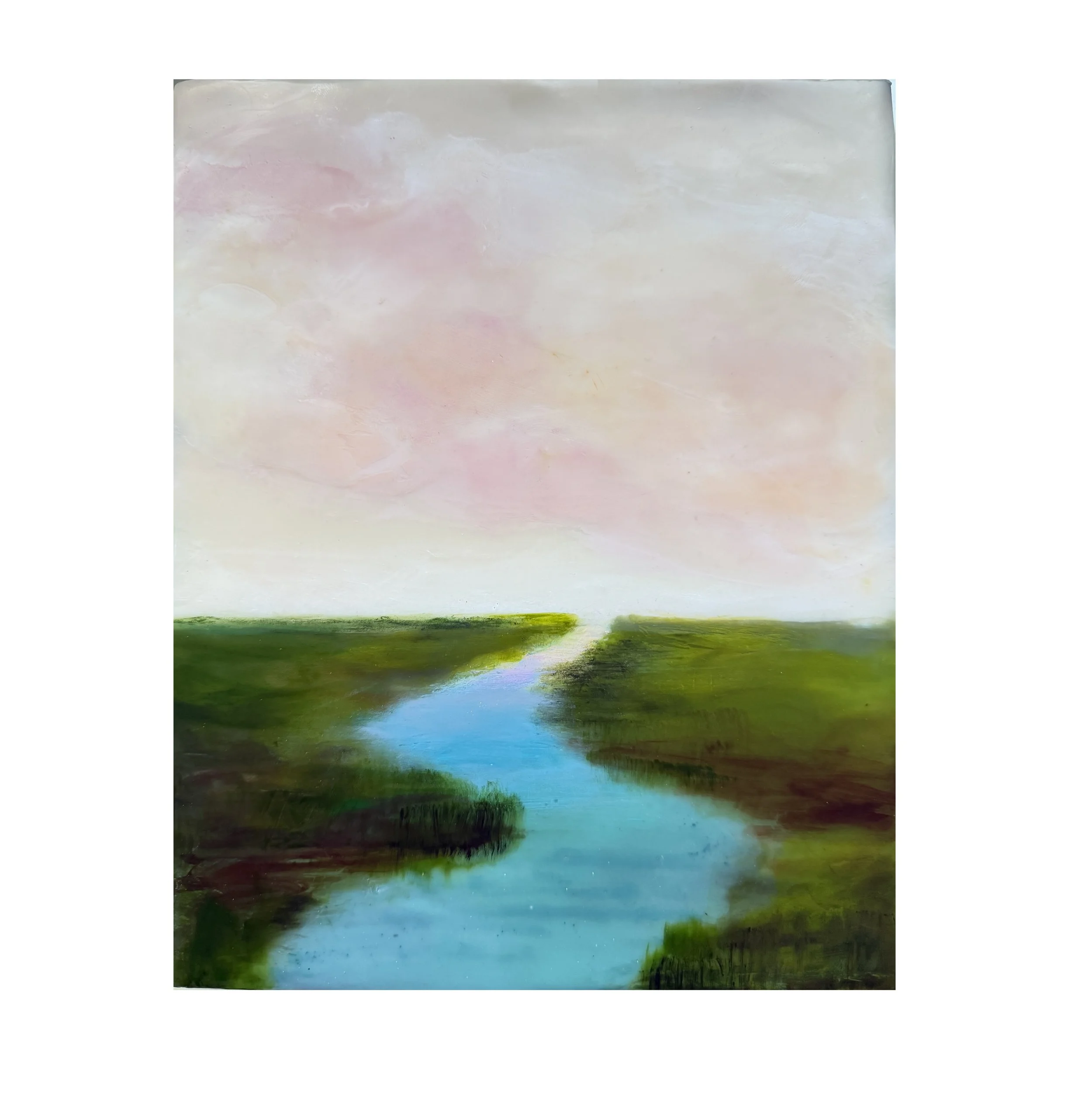 Encaustic Marshscape | 8x10
