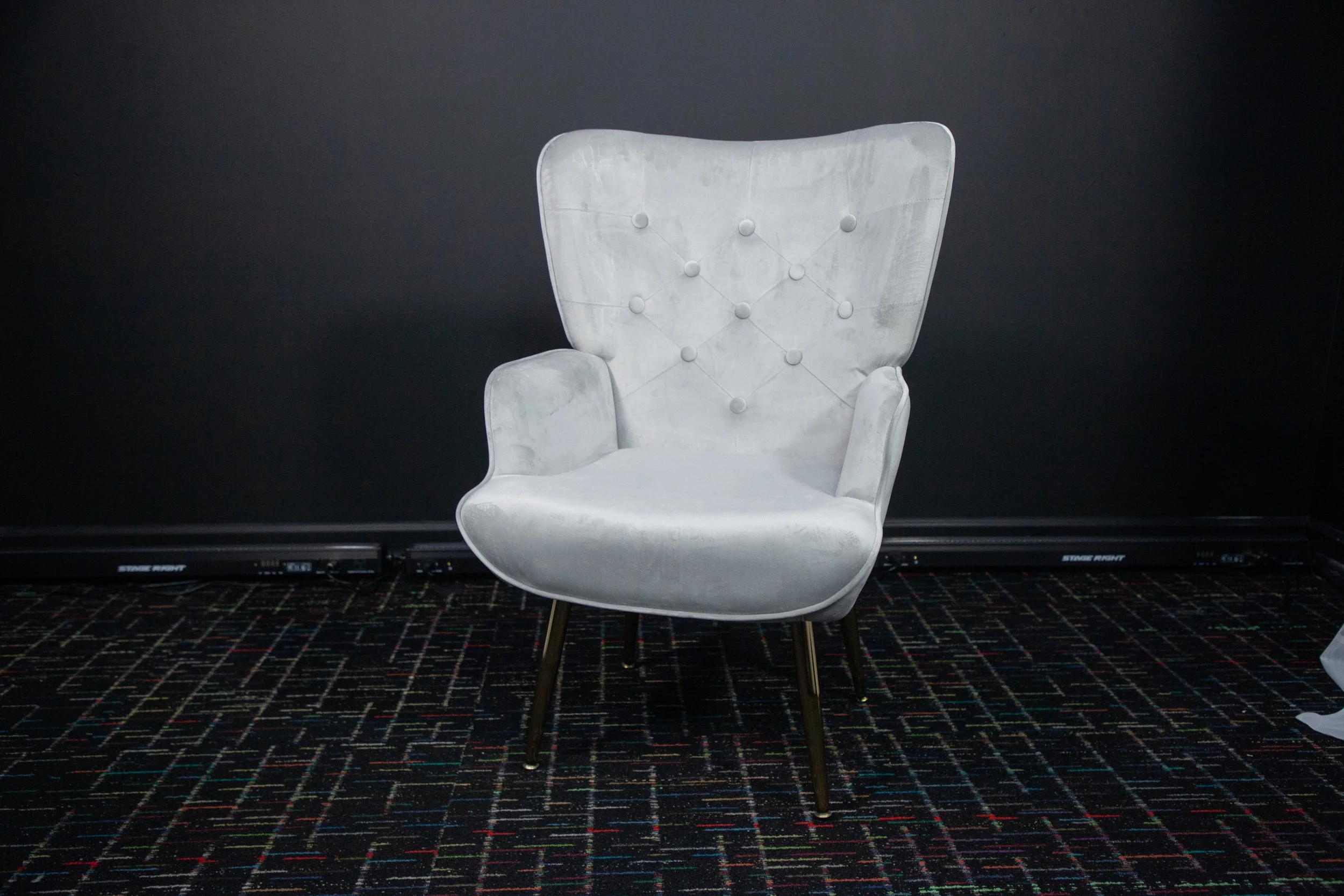 High-Back Gray Chair