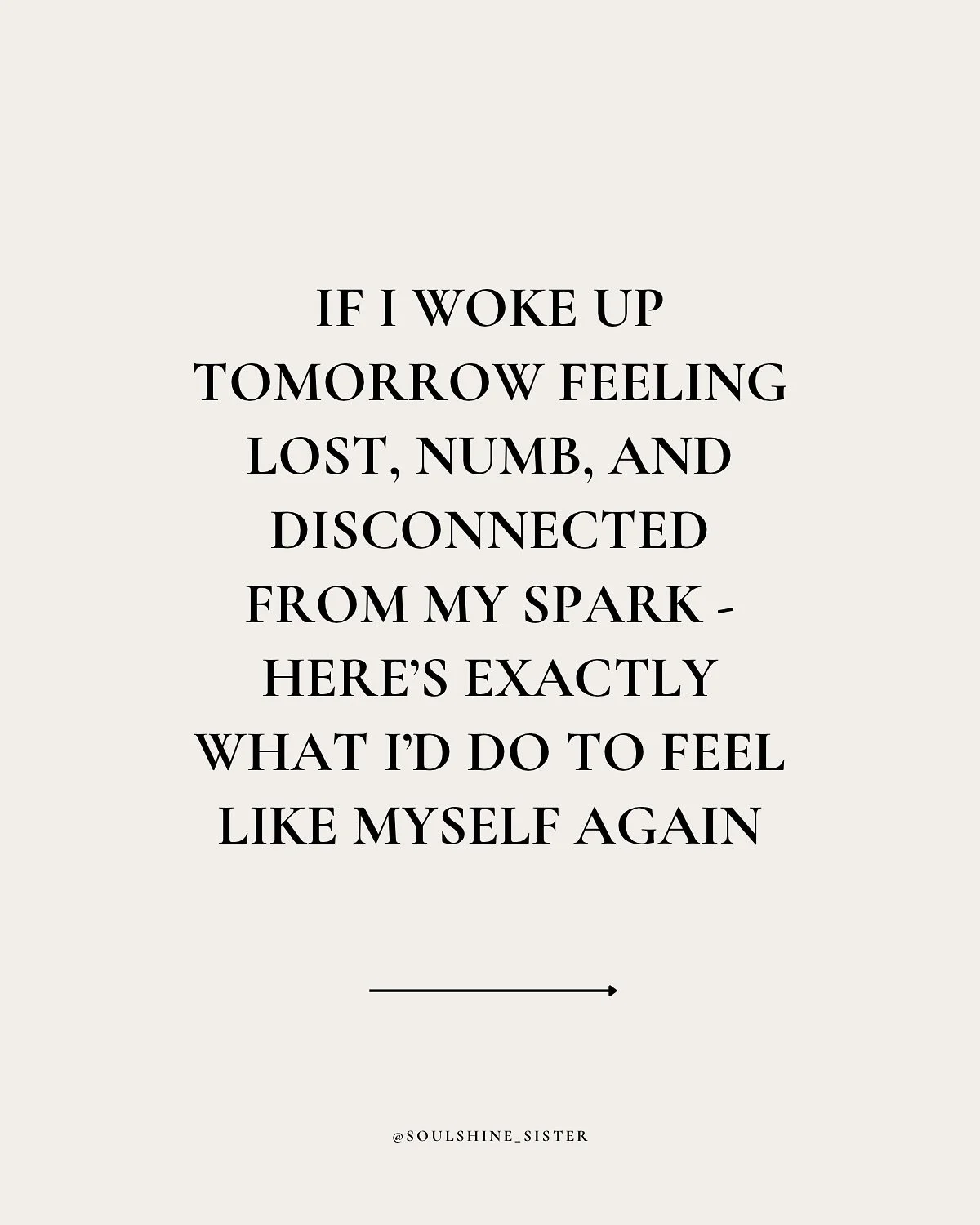 If I woke up tomorrow feeling lost, numb, and disconnected from my spark&hellip;

This is&nbsp;exactly&nbsp;what I&rsquo;d do to reignite my inner spark and feel wildly alive: 

✔️ Get radically honest - and look yourself in the mirror

✔️ Regulate m