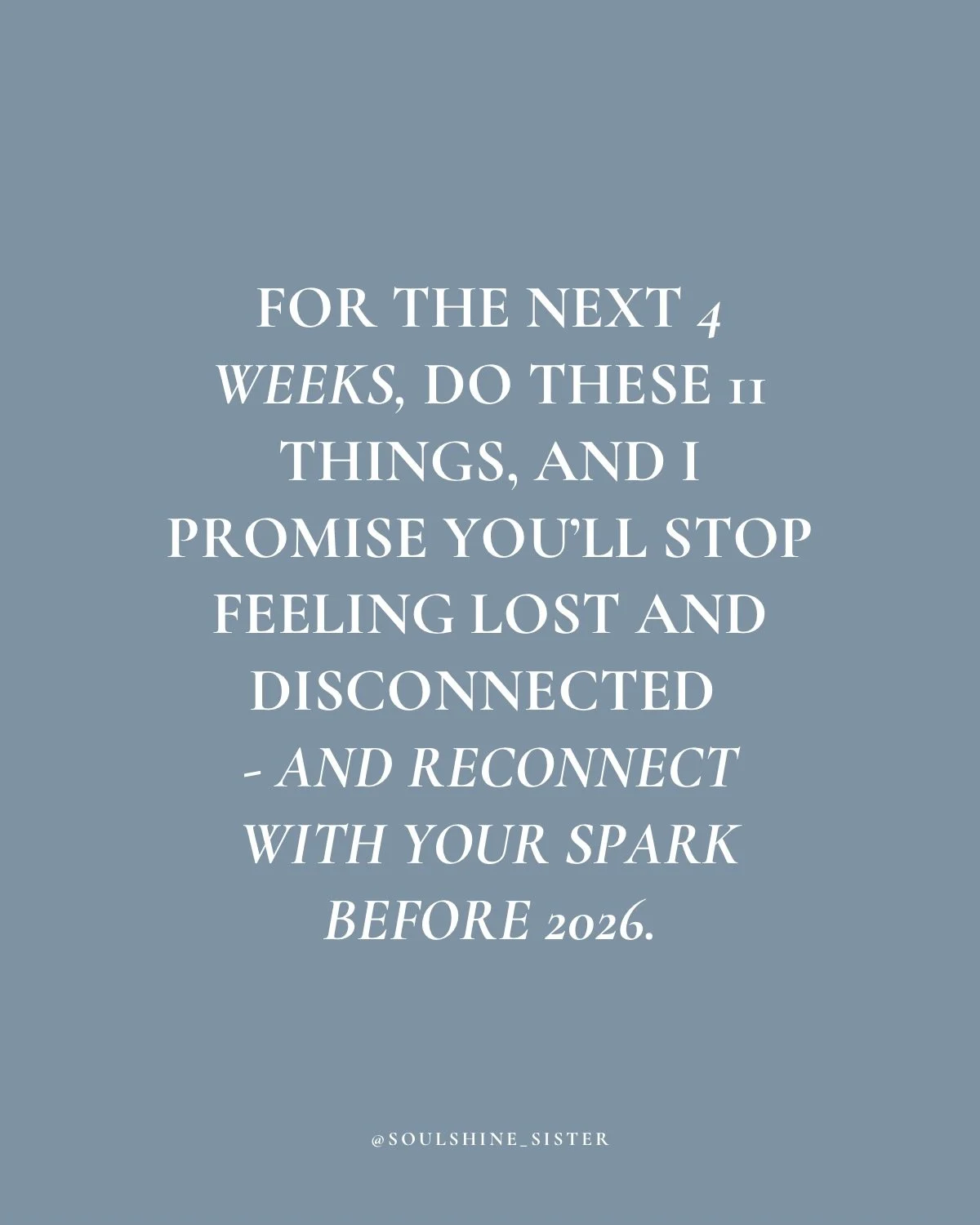 You don&rsquo;t need another year of feeling off, disconnected, or like you&rsquo;re performing your way through your own life.

You don&rsquo;t need a &ldquo;new you.&rdquo;

You need you - the real you - back online.

The version of you who feels g
