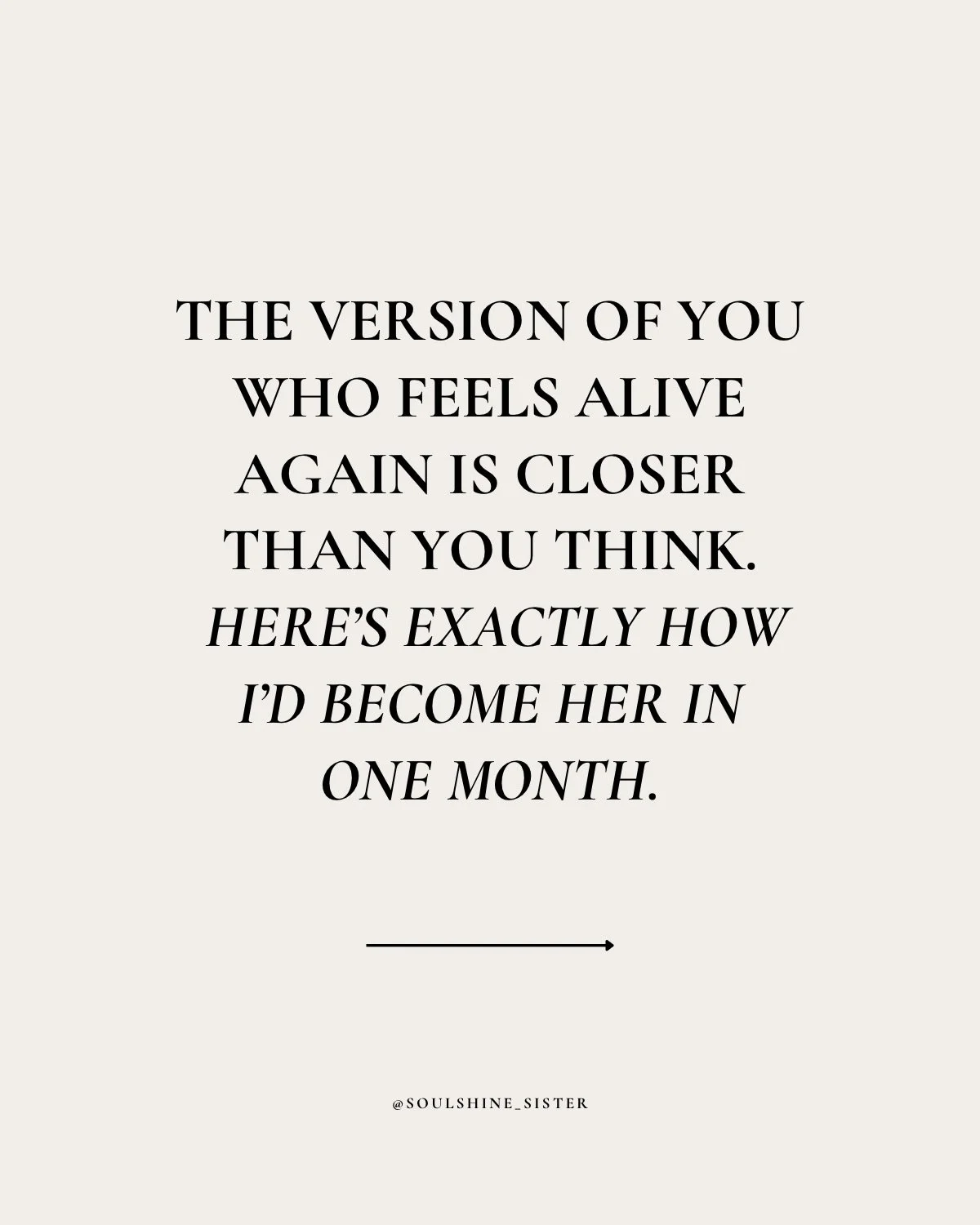 The version of you who feels alive, grounded, and deeply connected to herself&hellip;

She&rsquo;s not far away.

She&rsquo;s closer than you think.

Your spark was never lost. It didn&rsquo;t disappear.
It&rsquo;s been quietly waiting for you to slo