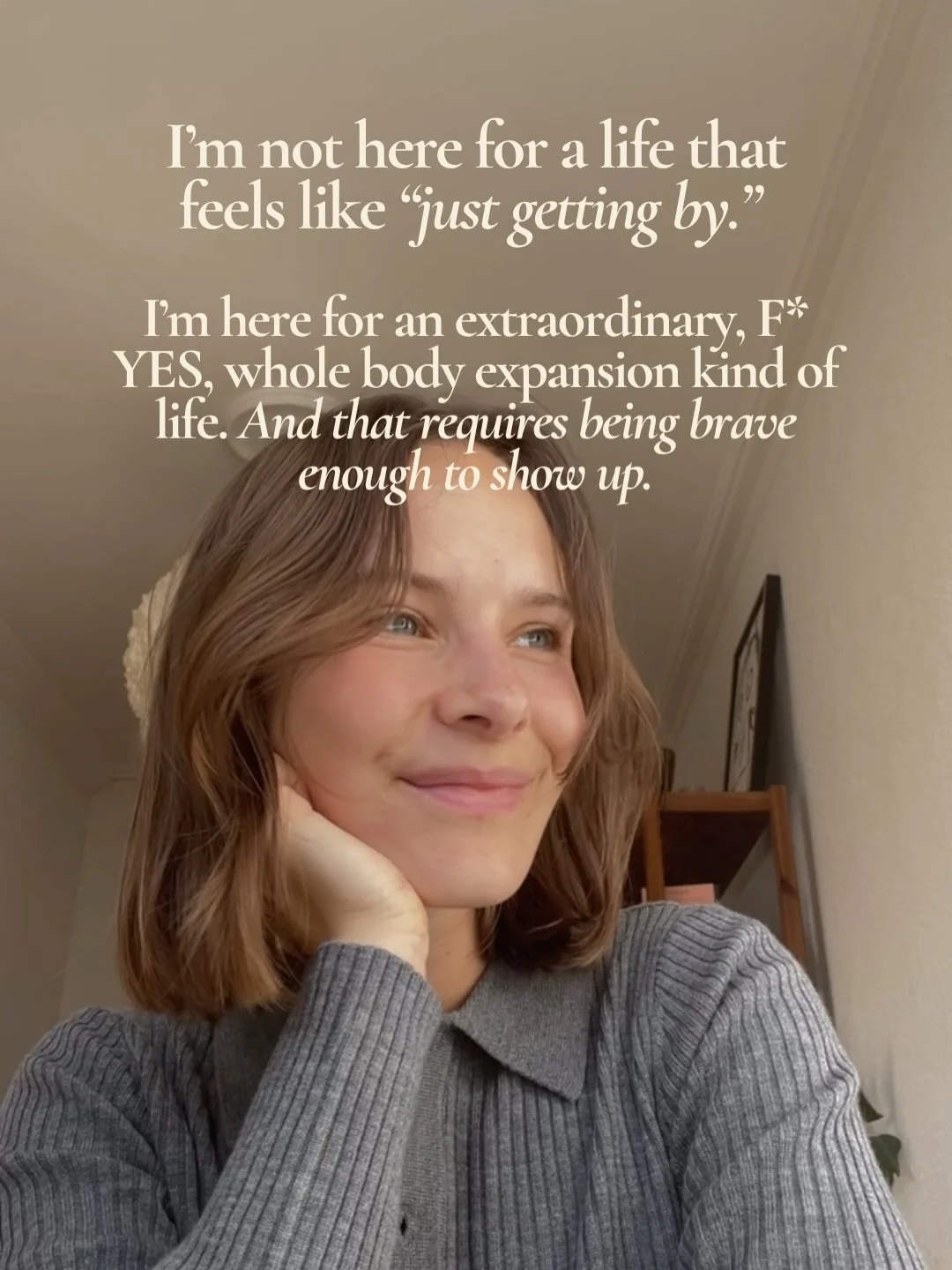 You&rsquo;ve got to stop acting like you&rsquo;re afraid of your own potential.

Stop tiptoeing around your magic.

Stop diluting your brilliance to fit the room.

The moment you start showing up as YOU is the moment you stop choosing comfort over ex