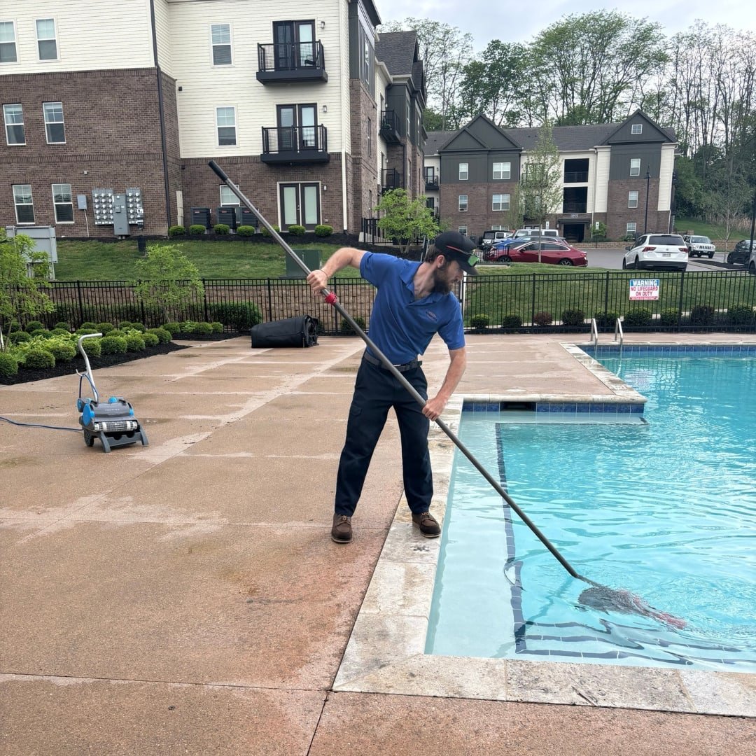We're adding the final touches to our pool today! Our maintenance crew has been diligently working all week to ensure everything is in pristine condition, gearing us up for a fantastic summer ahead. Keep an eye out for our official opening announceme