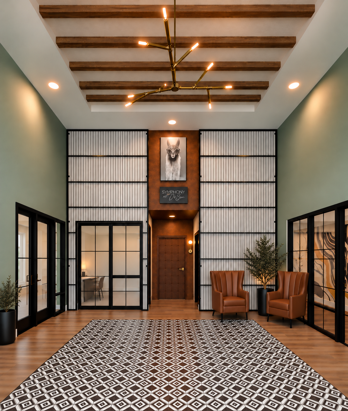 Symmetrical Luxury Lobby with Leather Chairs.png