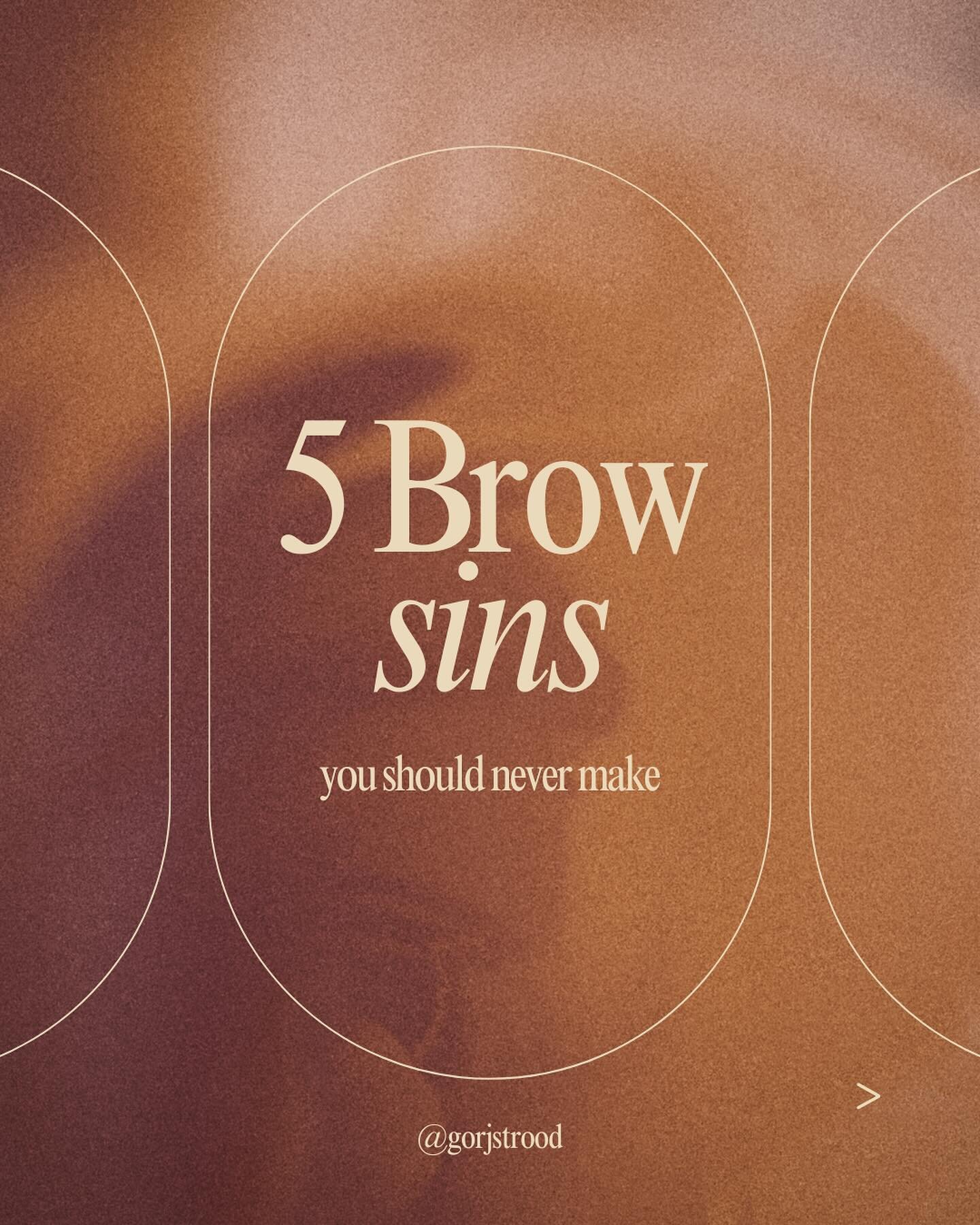 5 brow sins you should never make ✨

1. Over plucking your brows
2. Sleeping in your brow makeup
3. Applying too many products all at once
4. Not moisturising the skin around the brows
5. Not applying castor oil regulary

#GorjSecrets #ConfessYourBro
