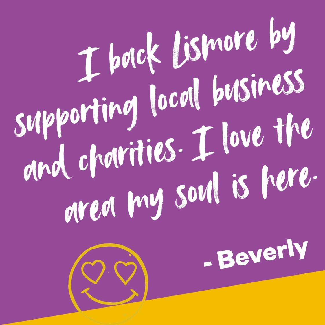We love hearing all the ways our community members like Beverly are backing Lismore. How about you? Tag you favourite local business or charity below! 

For more inspiration on how to back Lismore, go to www.backlismore.com.au. 
#BackLismore #VisitLi