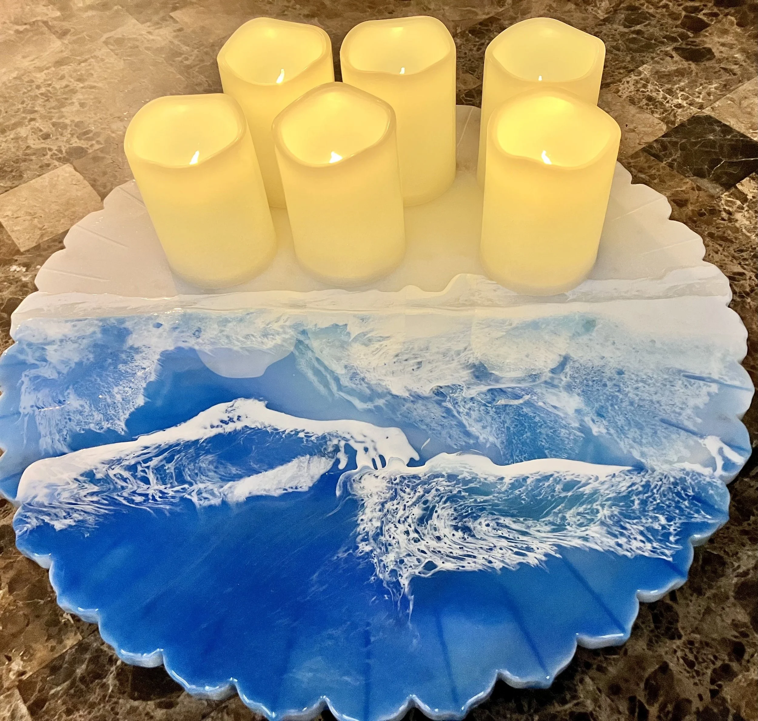 Large Marble Lazy Susan