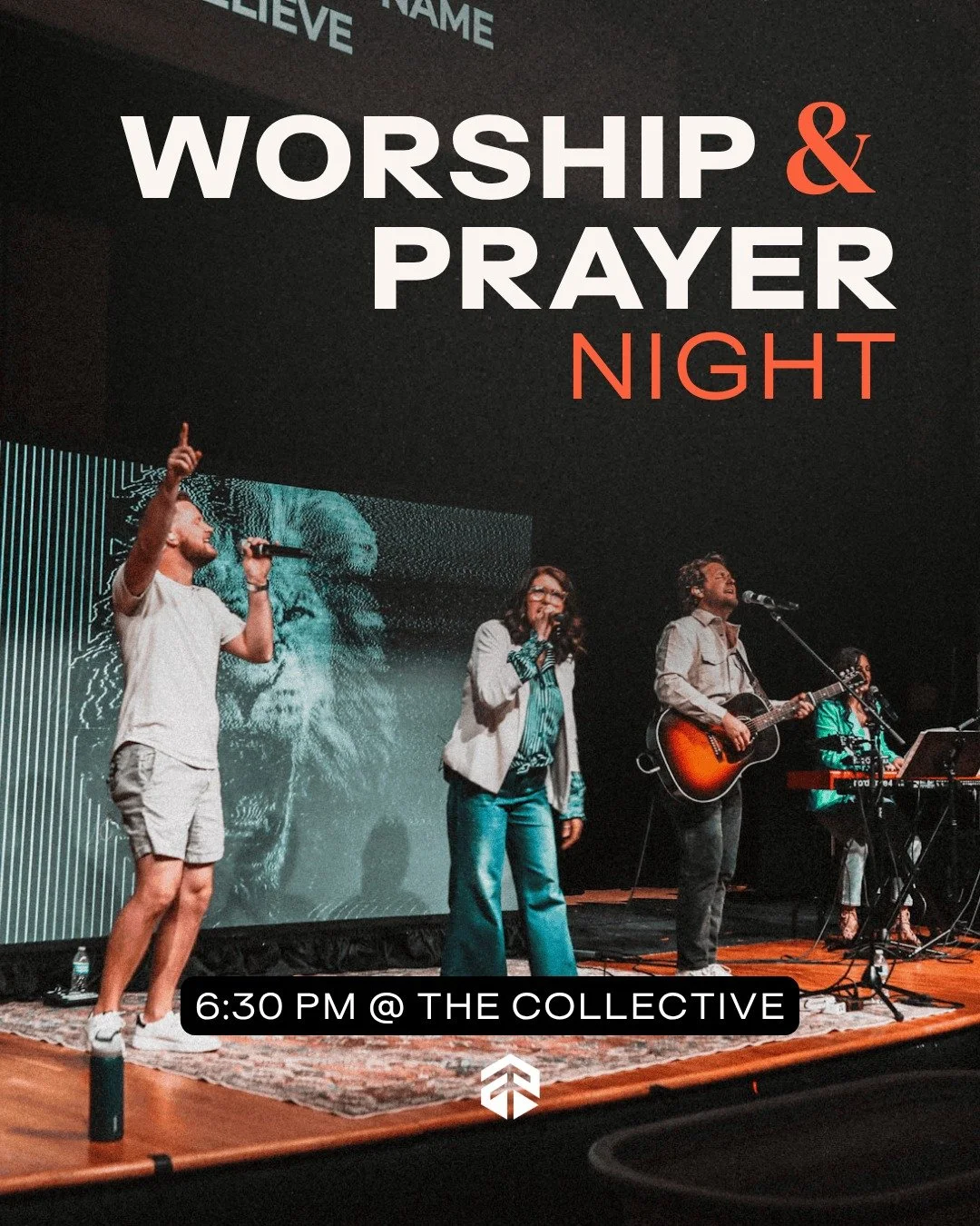 You're invited to our next Prayer and Worship Night! 🙌

Join us at The Collective from 6:30 PM to 8:00 PM as we lift our praises and pray over our nation. 🙏

We can't wait to see you there!