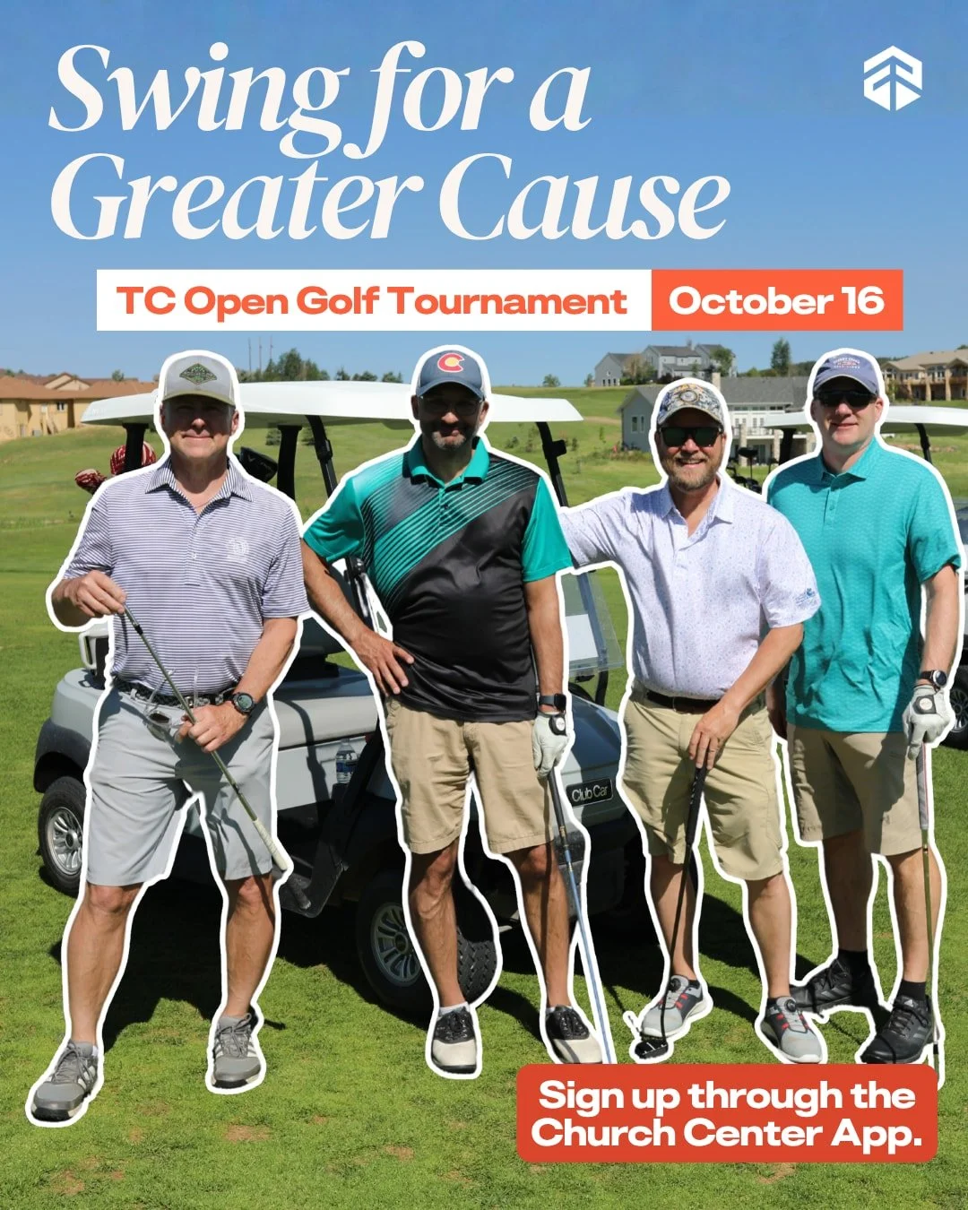 A day on the course is even better when it's for a good cause. ⛳️

The TC Open is happening October 16, and there are plenty of ways to get involved, from playing and sponsoring to supporting the auction. 

Sign up through the Church Center App and f