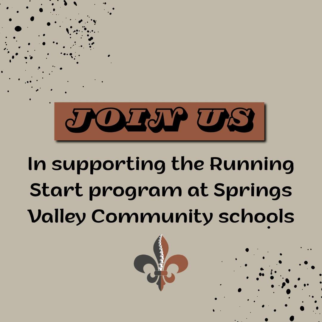 Hello! 
We&rsquo;re excited to announce a two-week partnership with Running Start at Springs Valley Community Schools. During this time, Orange County Chiropractic will be donating a portion of proceeds to help provide local students with backpacks, 