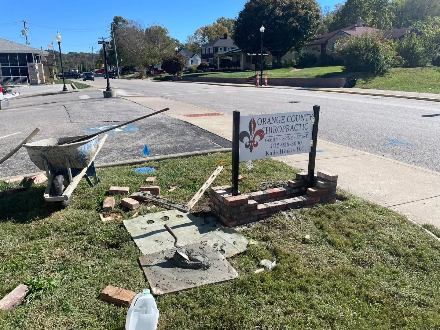 Call us Frodo and Sam because we’re on our way to MORTAR (brick pun) 🧱 
Sorry this is just a SIGN of the times 
This project is no beast of burden for BRICK Jagger 🎶
Dr. Hinkle thinks he’s so funny… Think you can come up with