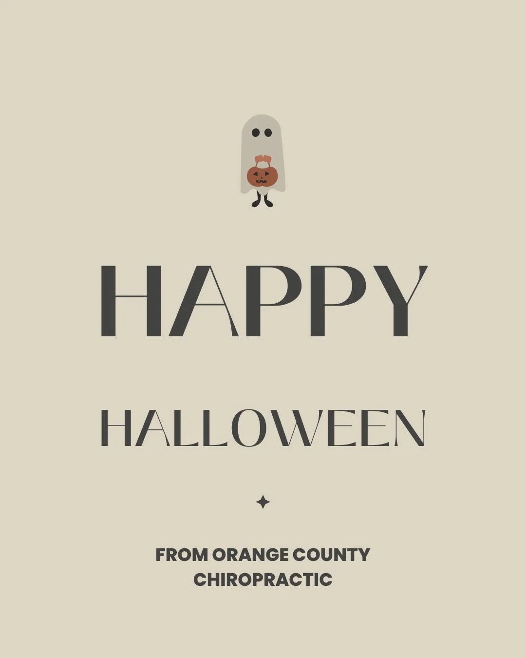 🎃 Happy Halloween from Orange County Chiropractic! 👻

Halloween can be scary but chiropractic care isn&rsquo;t! 

No tricks here, just real relief for those aches, pains, and spooky stiff necks.
Keep the scares for Halloween and the comfort for you