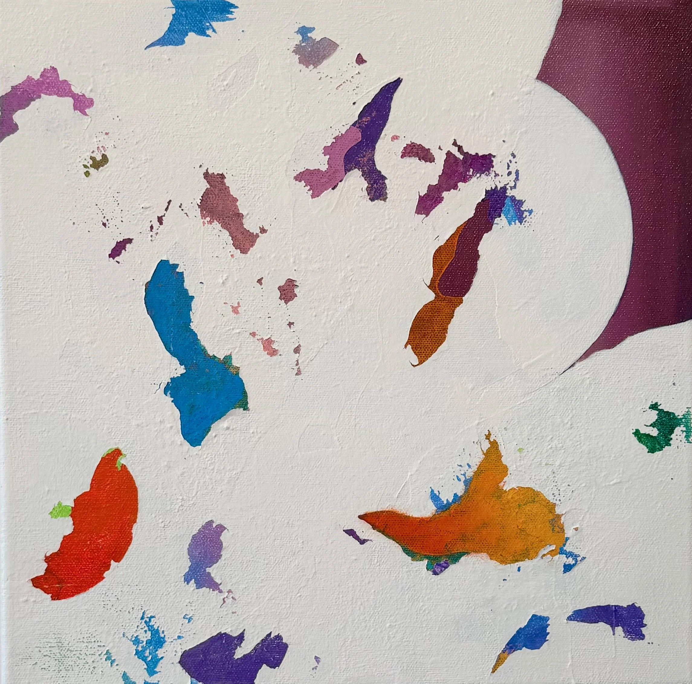 Trace elements #3
2026, Oil, acrylic and oil pastel on canvas, 12 x 12”
