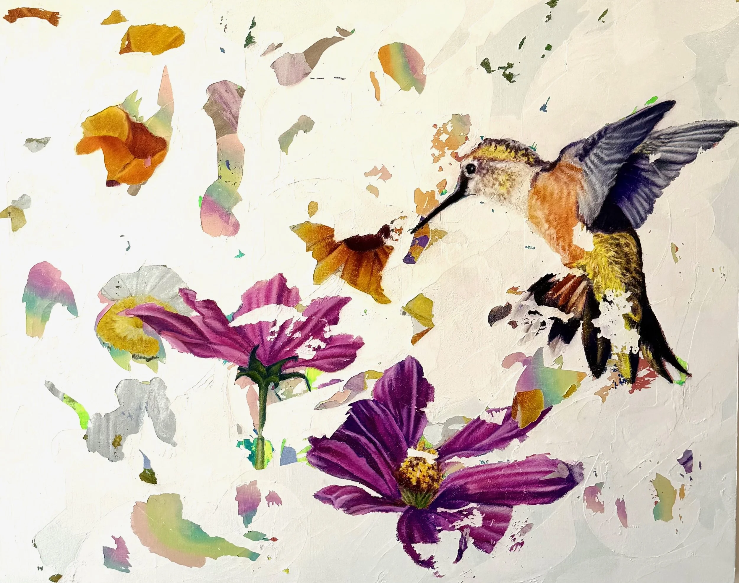 FLUTTER
2026, Oil, acrylic and oil pastel on canvas, 24 x 30”
