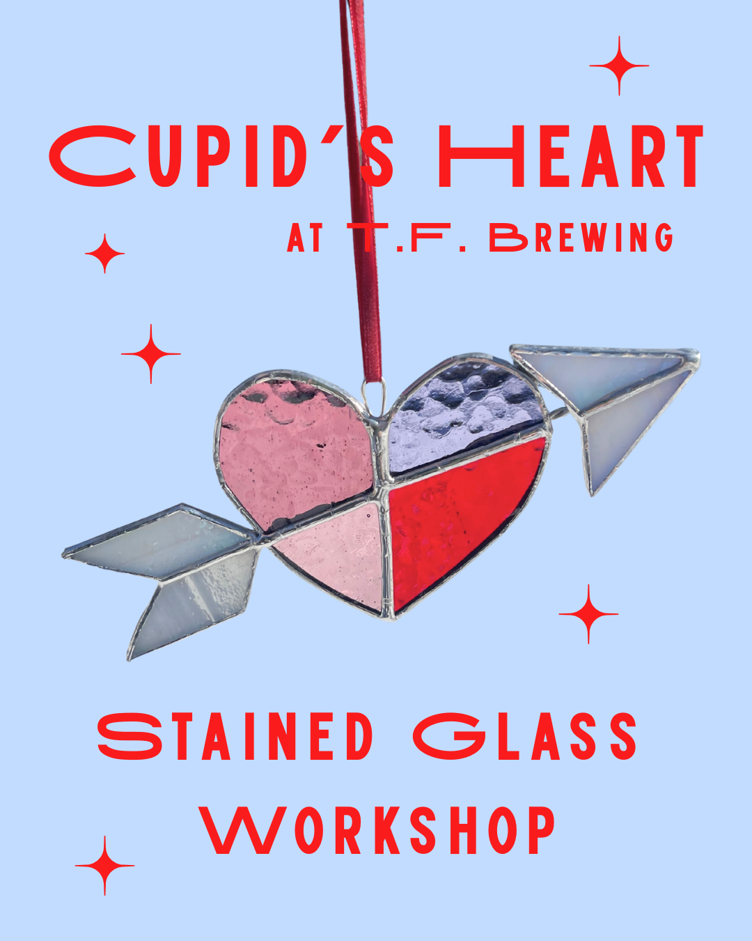 Cupid's Heart Beginner Workshop | Monday, February 9th 7:00 - 9:30 PM at T.F. Brewing