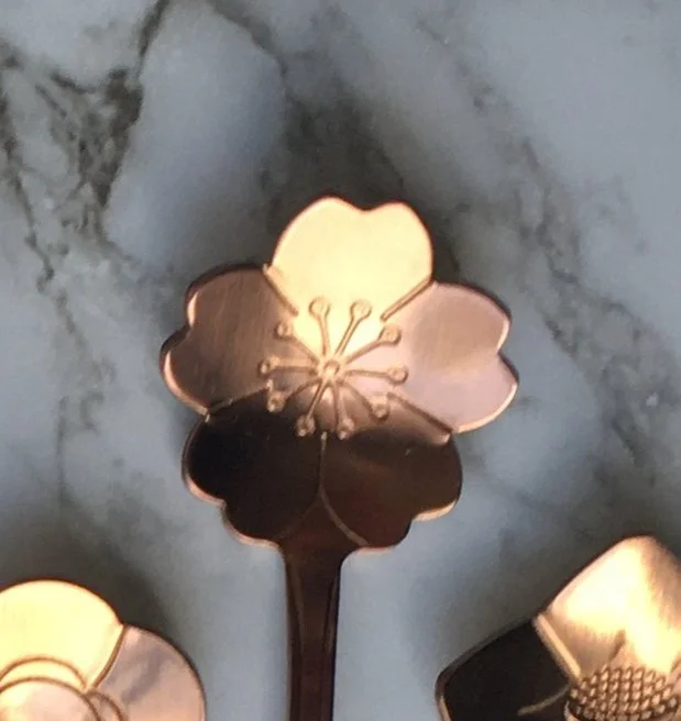 Long Handled Rose Gold Spoons