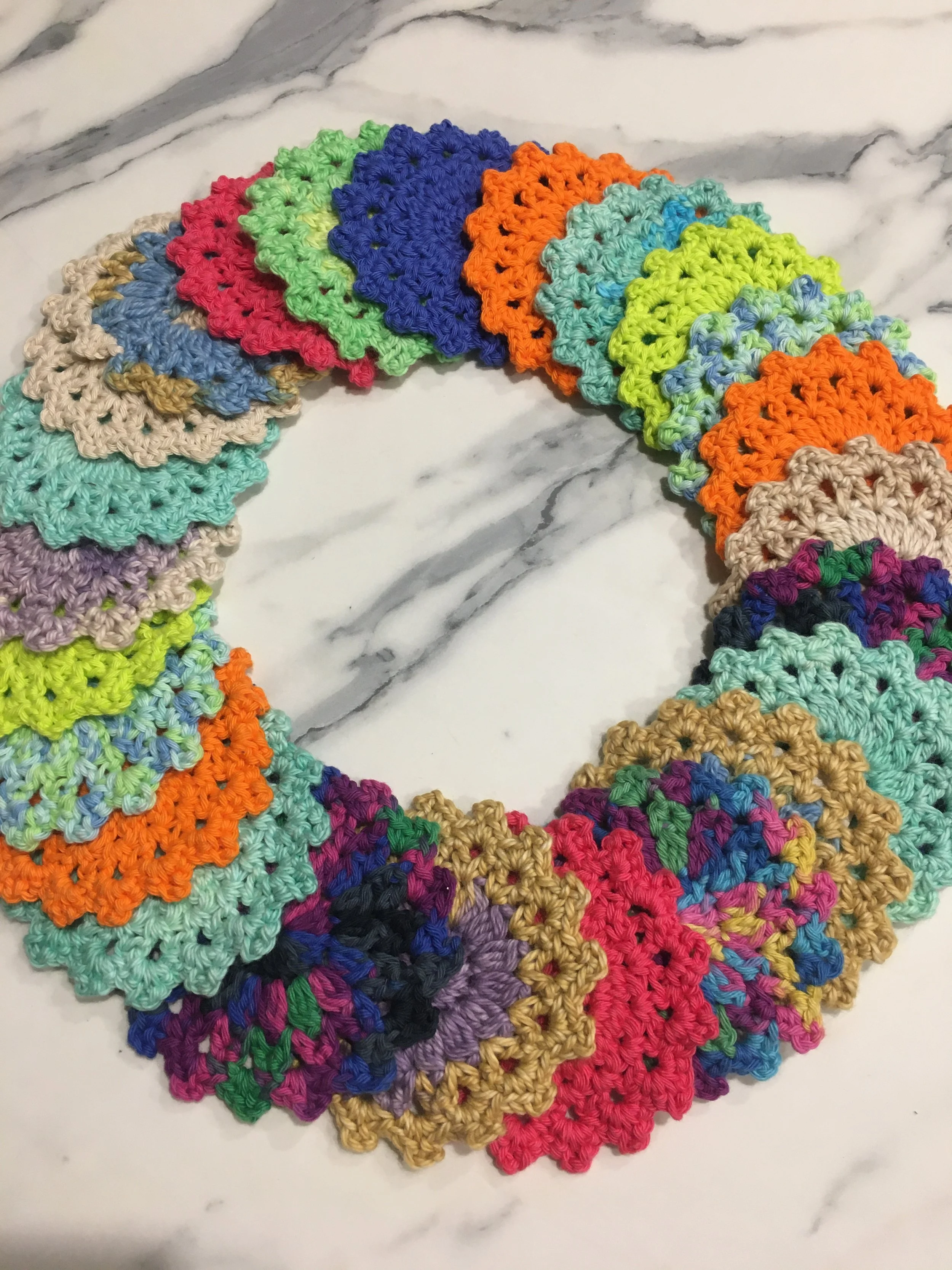 Crochet Coasters - supporting local cat rescue