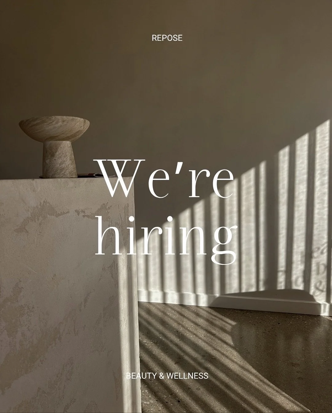 It&rsquo;s time for our next beauty queen to join our team.
Slide for details on vacant positions at Repose 🤎