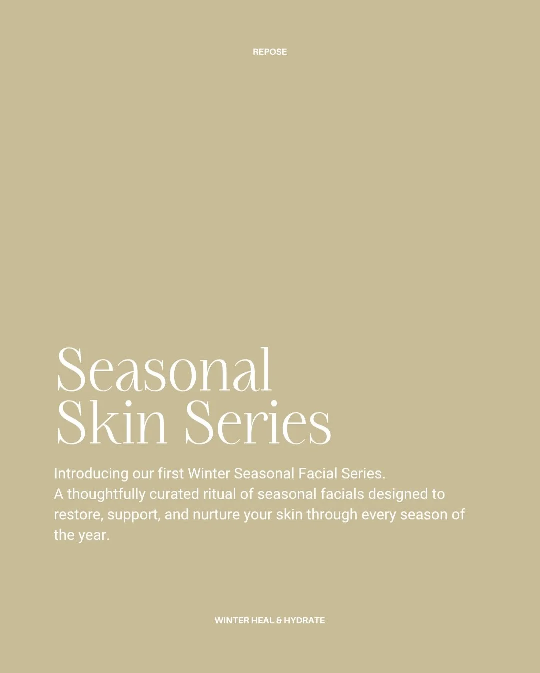 Winter Skin Series is here ❄️ 

Three months. 
Three treatments. 
One seasonal transformation.