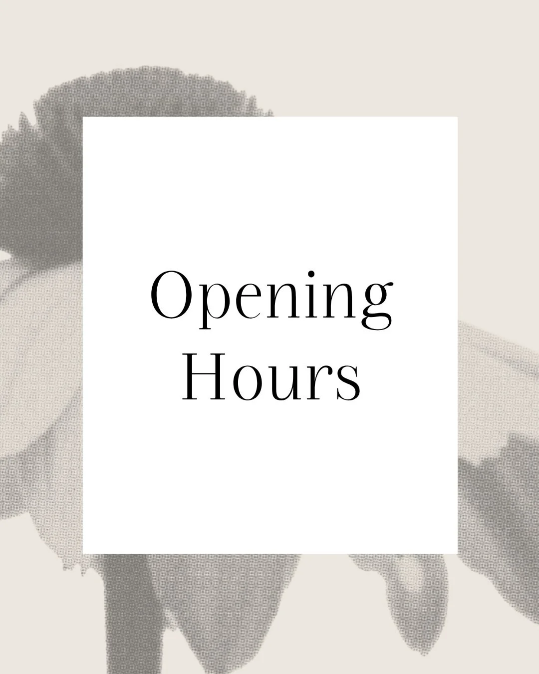 Our trading hours have been updated to better suit our clients and team. An extra late night on a Tuesday whilst finishing earlier on a Friday. We hope these adjustments offer more flexibility for your beauty &amp; wellness needs 🤍