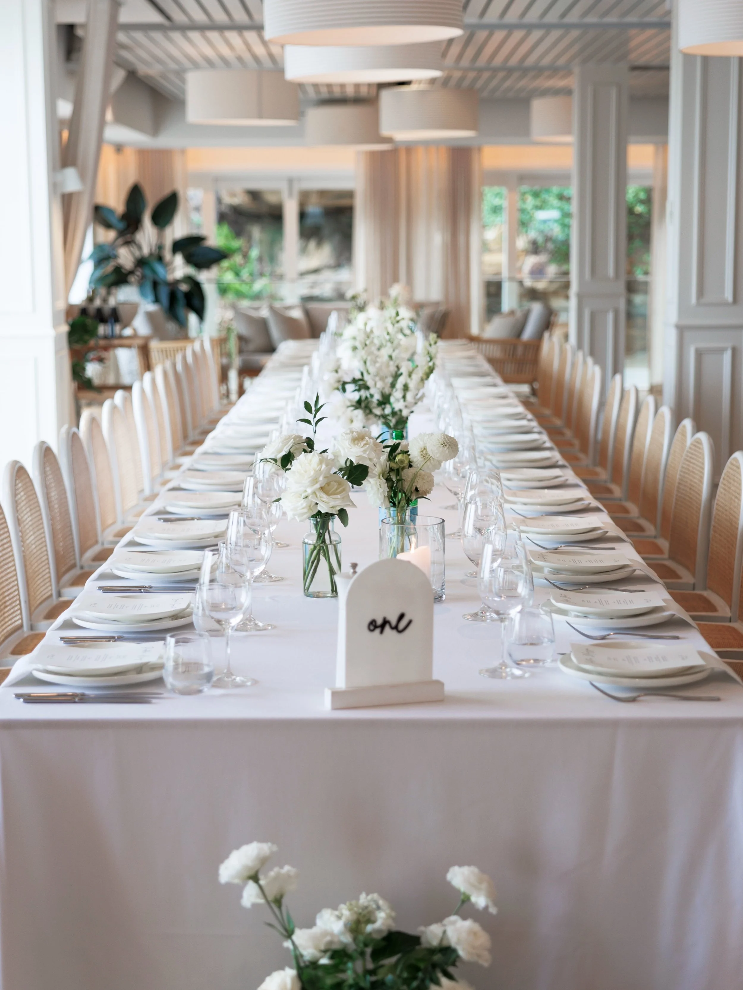 From the waterfront backdrop to the soft candlelight and elegant tablescape, every detail came together beautifully for Marley and Tim&rsquo;s celebration at The Cove, Manly Pavilion @theboathousegroupevents