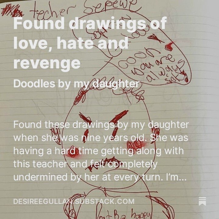 Announcing my first post on my Substack, which is called FOUND. It's all about interesting notes, art, writing craft, quotes, and other things I discover on my journey through life. Subscribe. I'd love to see you there.

https://desireegullan.substac