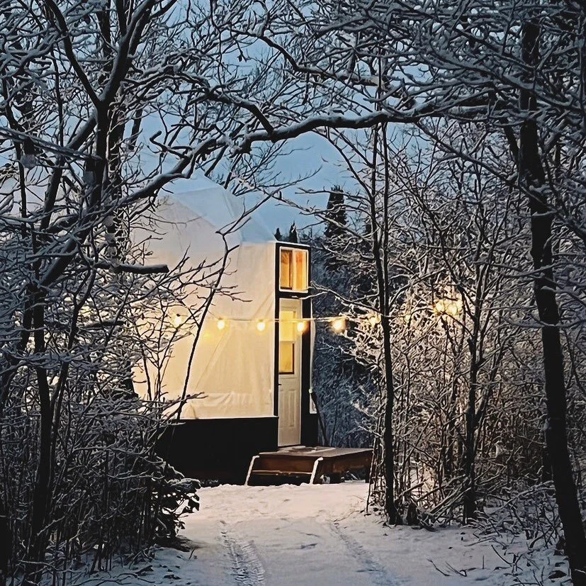 This pic was taken just over a week ago before we got hit with the most amount of snow at one time that we’ve ever seen, and it’s still falling! ❄️ It is an absolute winter wonderland here with snow up past our waist in many spots, soooo