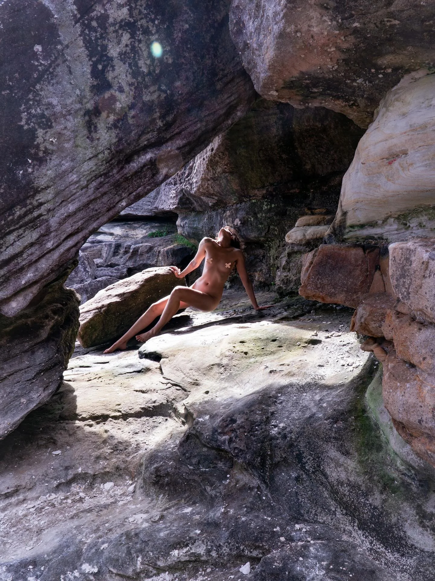 Pure happiness finds me
when my body pressed into the earth&mdash;
my soft skin pressed against the ancient rock,
two textures meeting,
teaching me the beauty of their difference.