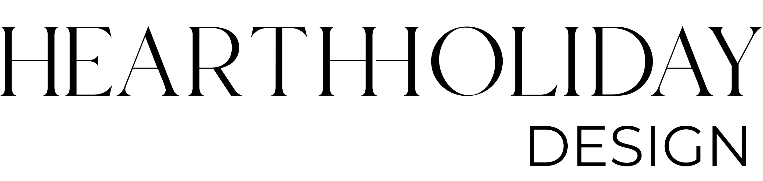 The image features the text 'HEART HOLIDAY DESIGN' in a minimalist, modern font, with the words 'HEART' and 'HOLIDAY' in large uppercase letters, and 'DESIGN' in smaller uppercase letters below.
