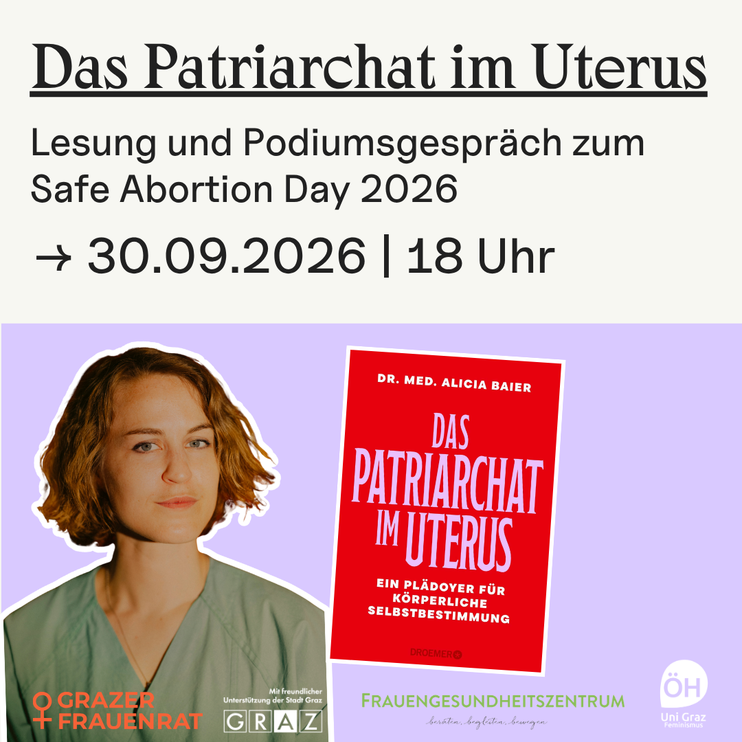 Das Patriarchat im Uterus: Lesung und Podiumsgespräch am 30.09.2026