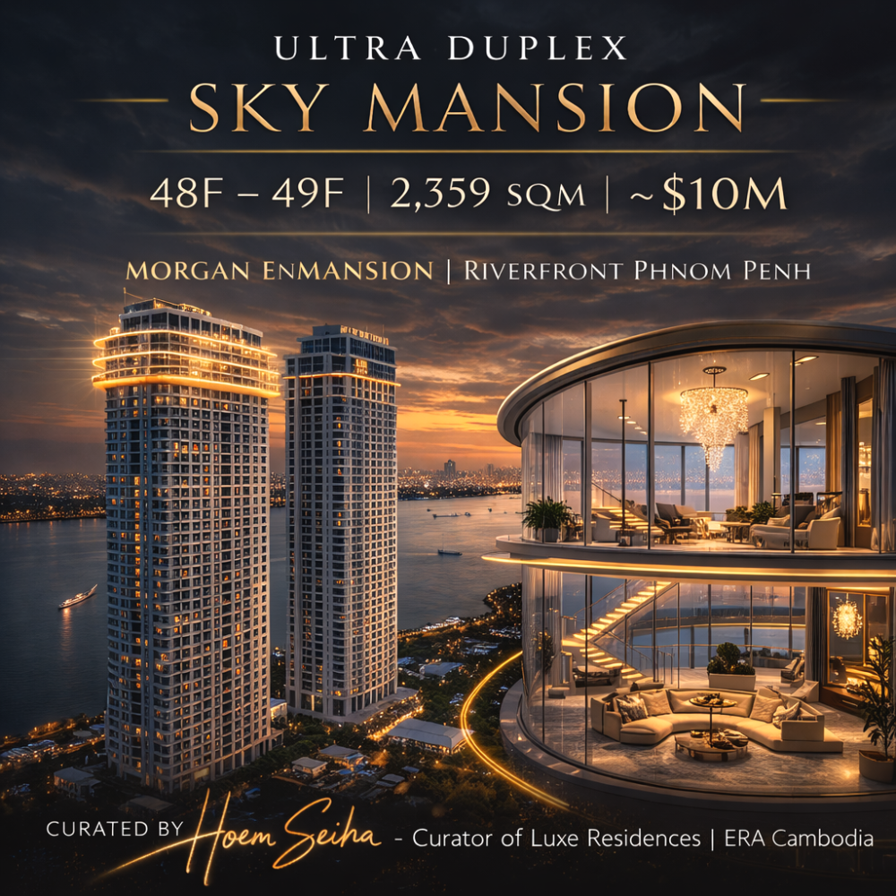 The Vertical Palace Above Phnom Penh's Riverfront: Curating a 2,359 sqm Duplex Sky Estate at Morgan EnMansion