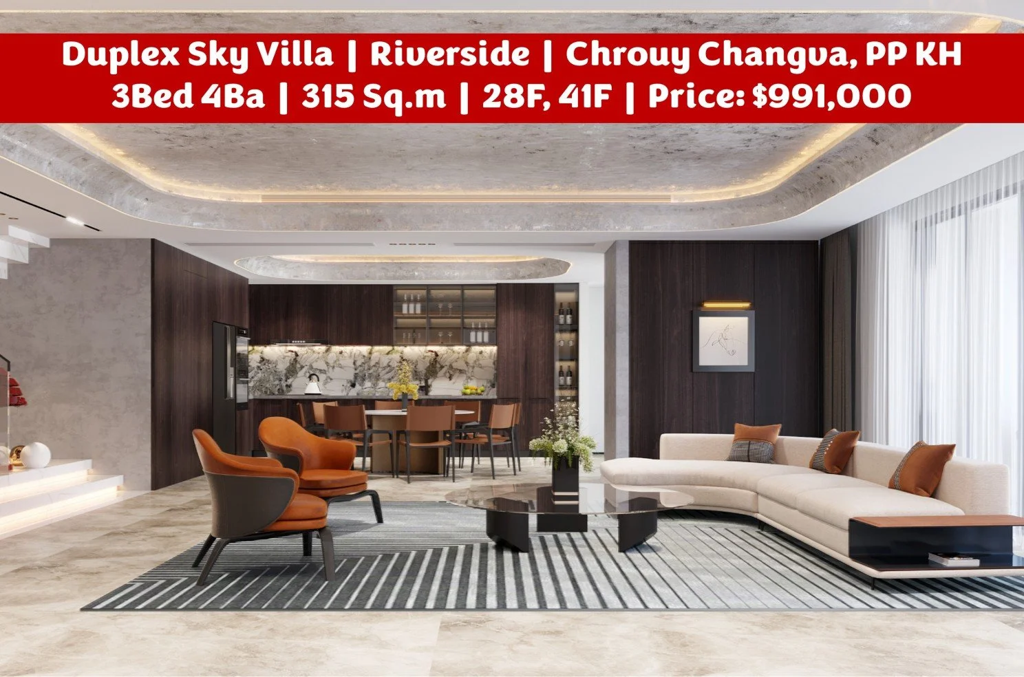 3) Duplex Sky Villa – Riverside, Chroy Changva