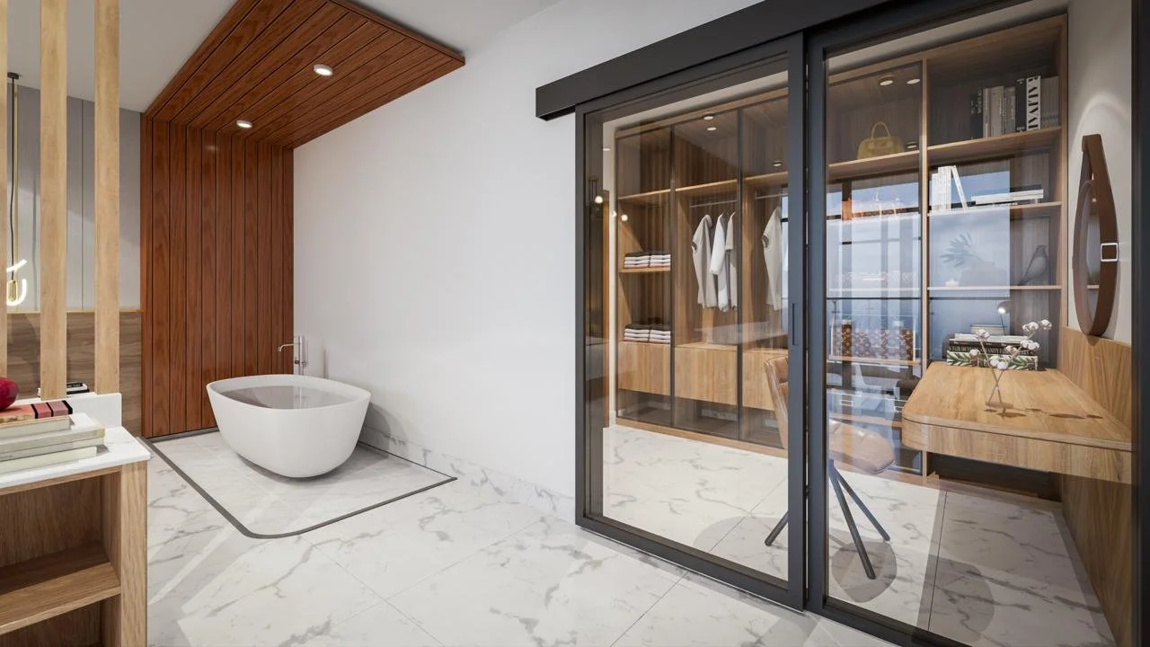 An interior unit decoration at LZ Sea View Premium Condo