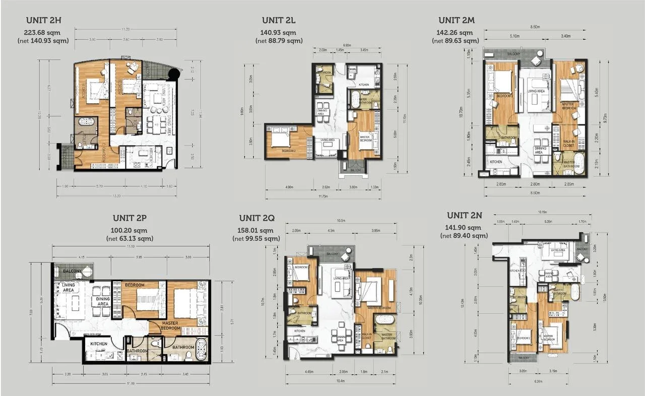 Two Bedroom Floor Plan - Orkide Condo