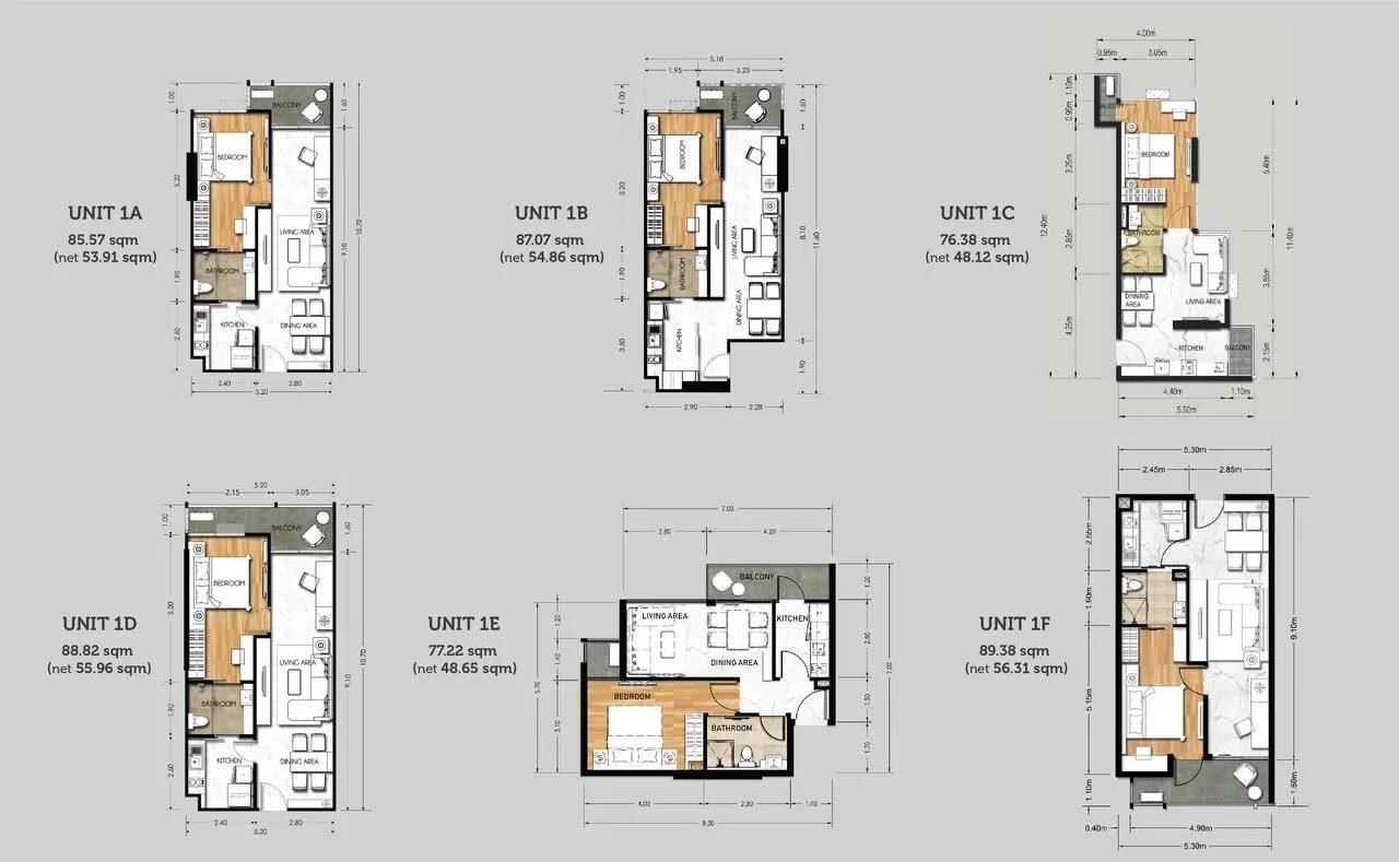 1 Bedroom Floor Plan - Orkide Condo