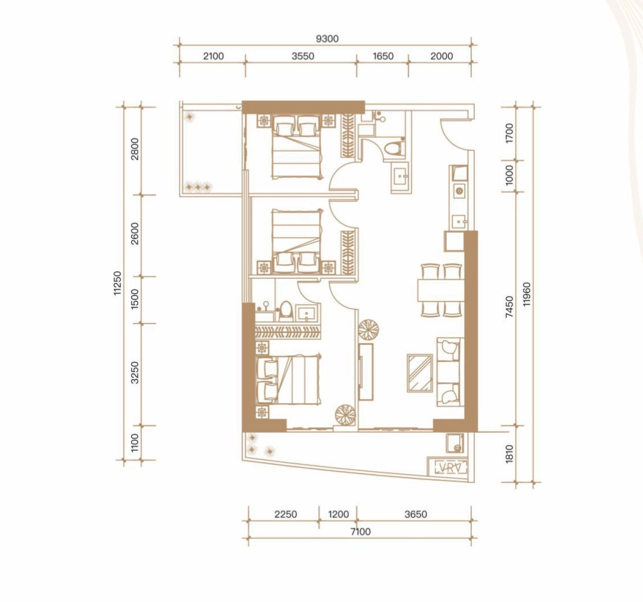 three bedroom - Morgan EnMaison