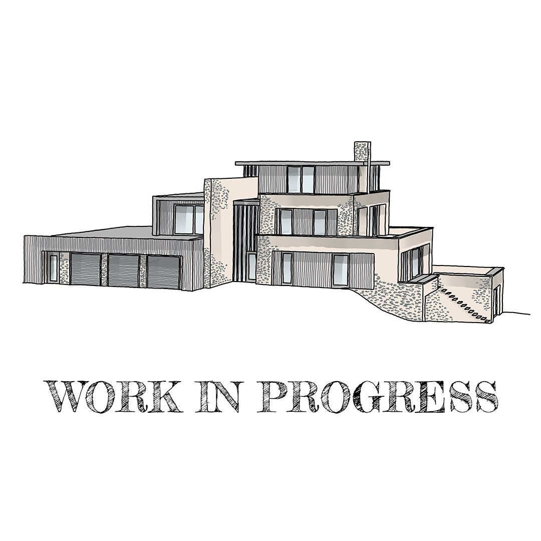 Work in progress on a sketch scheme for a house located in Bath, overlooking the city. This project has been in development for some time and will hopefully see progress soon.

It takes advantage of a steep site cutting back into a hill to form a bas