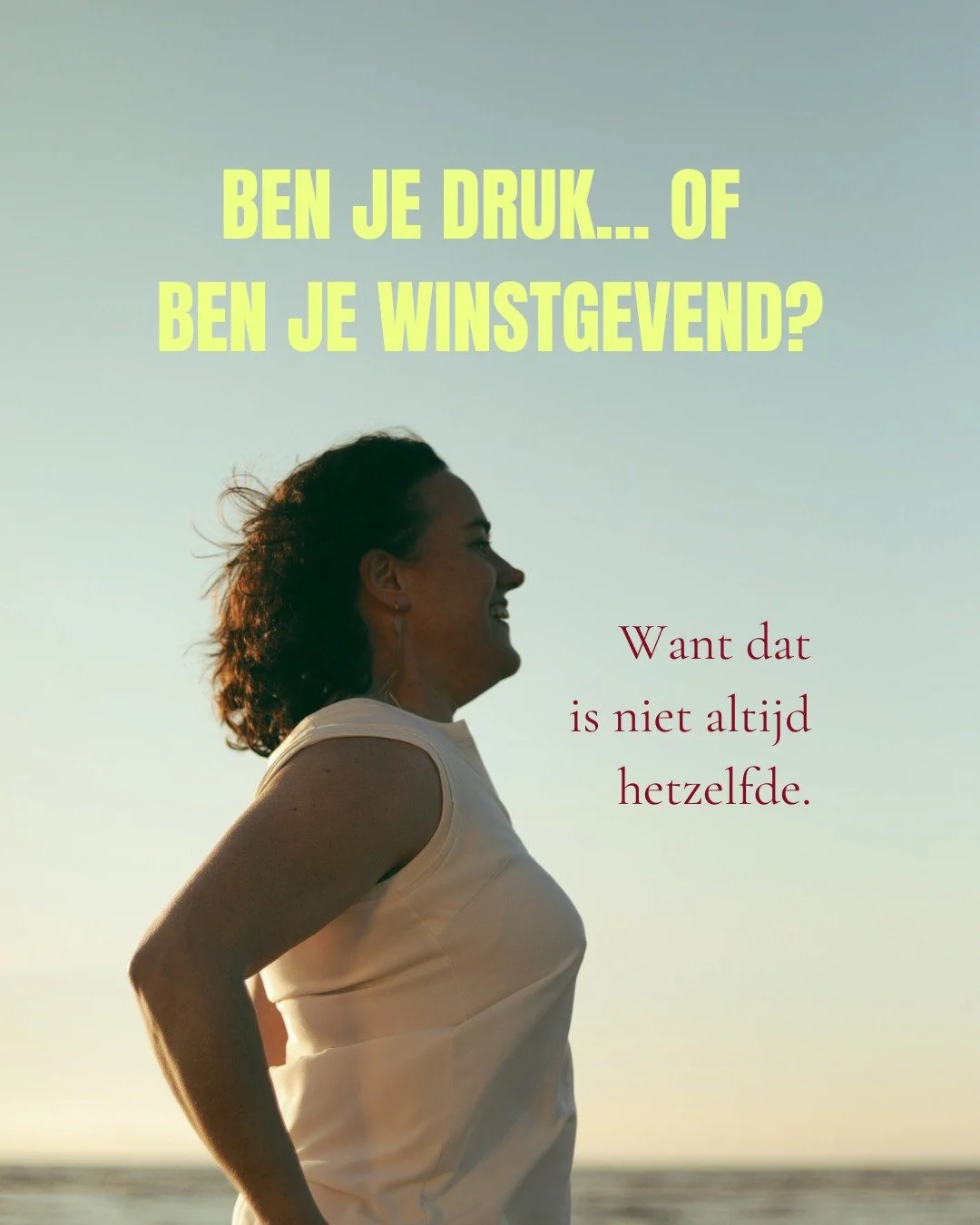 Je werkt meer dan ooit.
Je agenda zit vol, je inbox ook.
Maar op het einde van de maand&hellip;
blijft er te weinig over.

Herkenbaar? 🤔

Winst zit niet in harder werken,
maar in weten waar je tijd en geld naartoe gaan.

Met &eacute;&eacute;n focuss