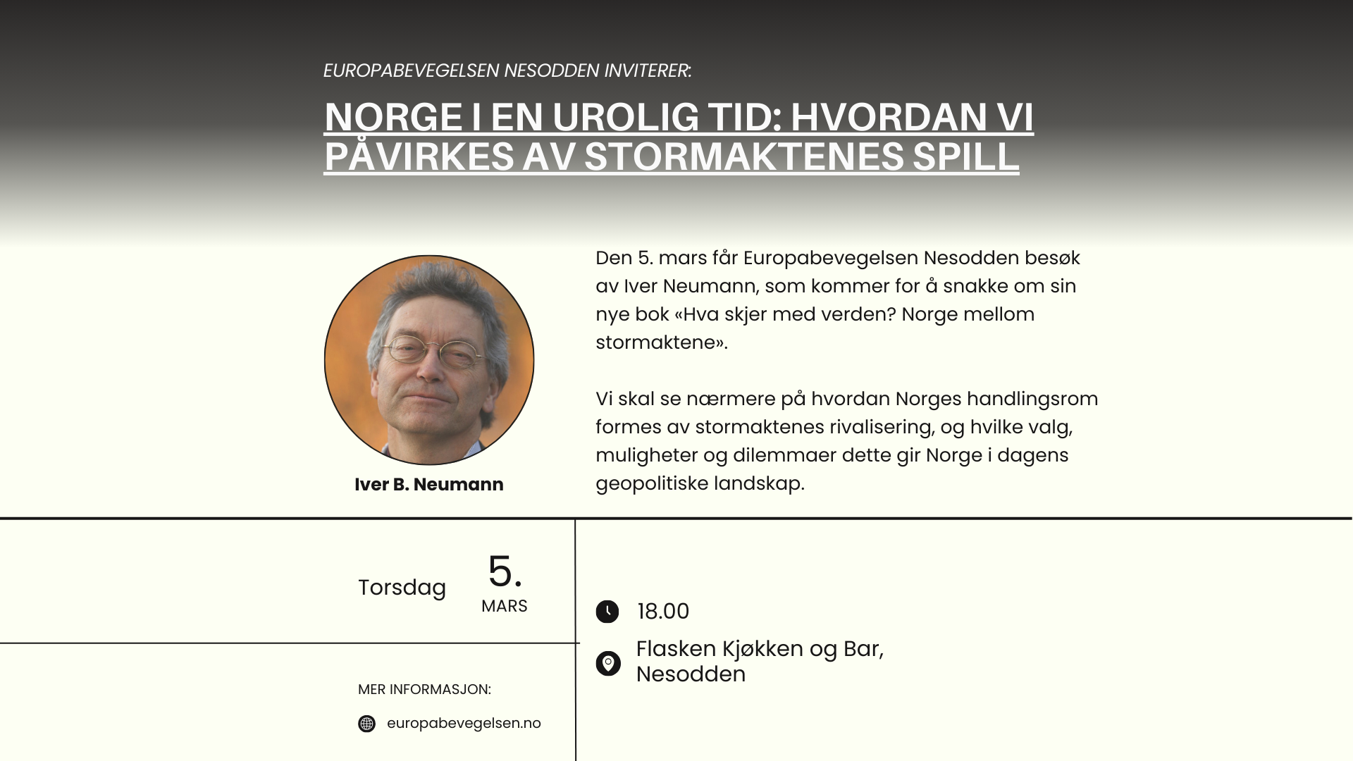 Nesodden: Norge i en urolig tid