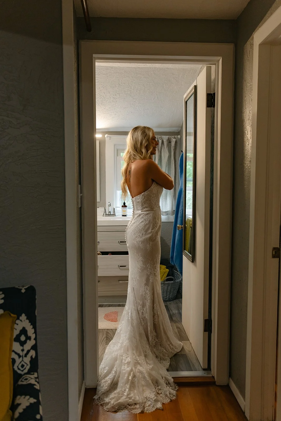 the bride getting ready in a Micro Wedding Venue
